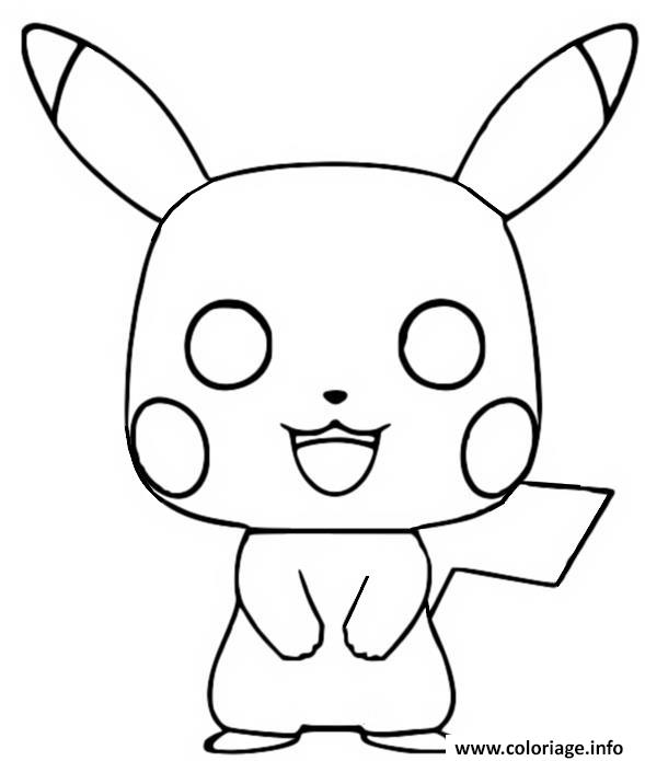 Dessin funko pop pokemon pikachu Coloriage Gratuit à Imprimer