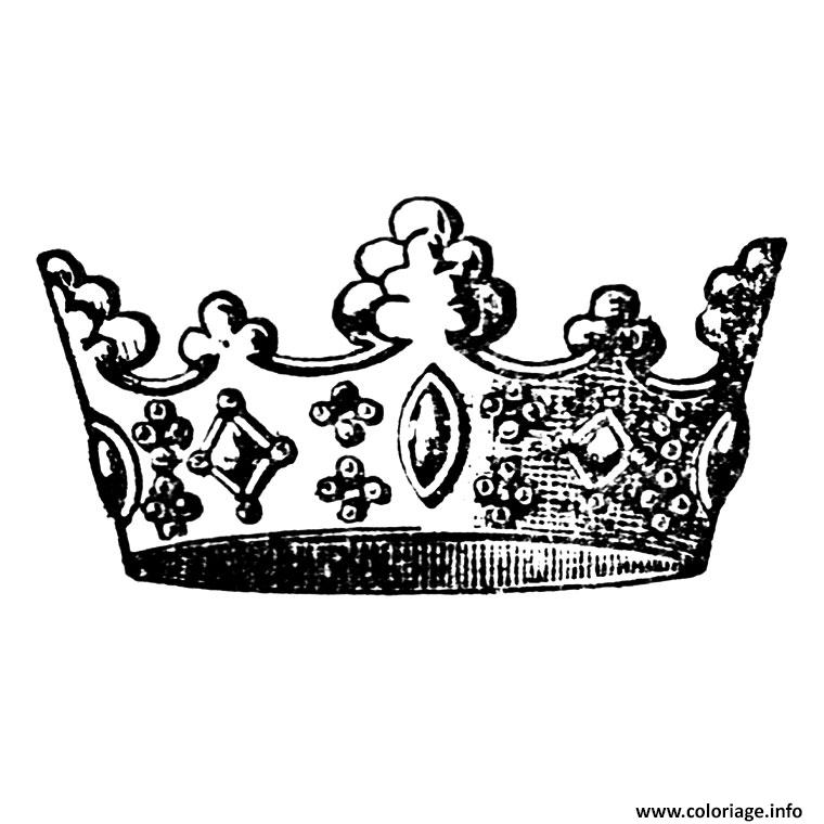 Dessin couronne roi Coloriage Gratuit à Imprimer