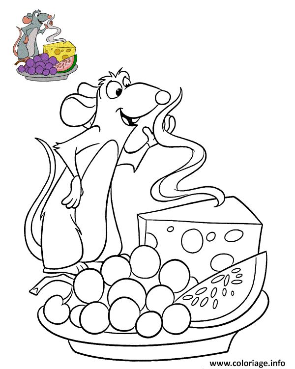 Coloriage remy disney ratatouille  JeColorie.com