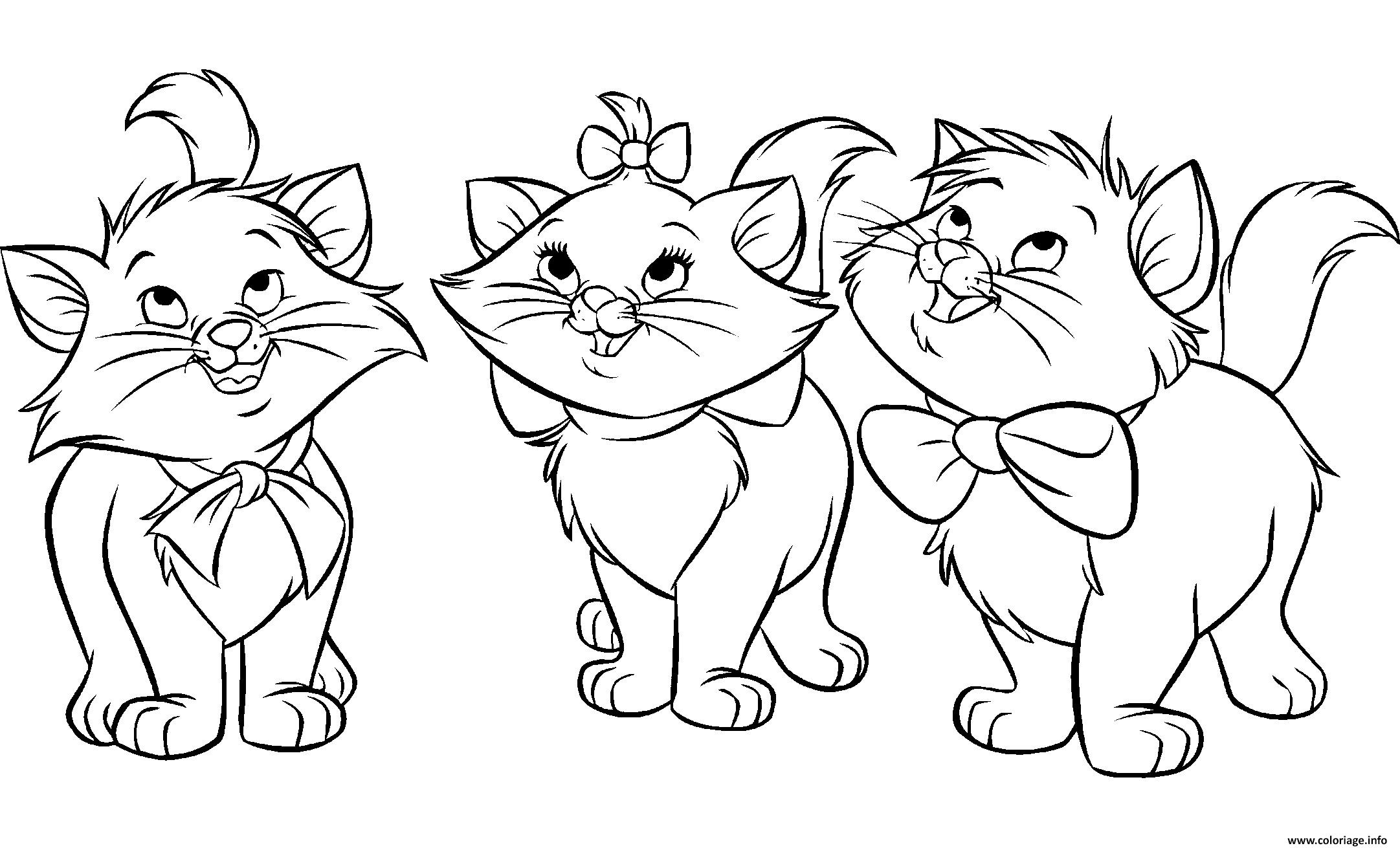 Coloriage Les Chats Aristochats Disney Dessin Aristochats à imprimer