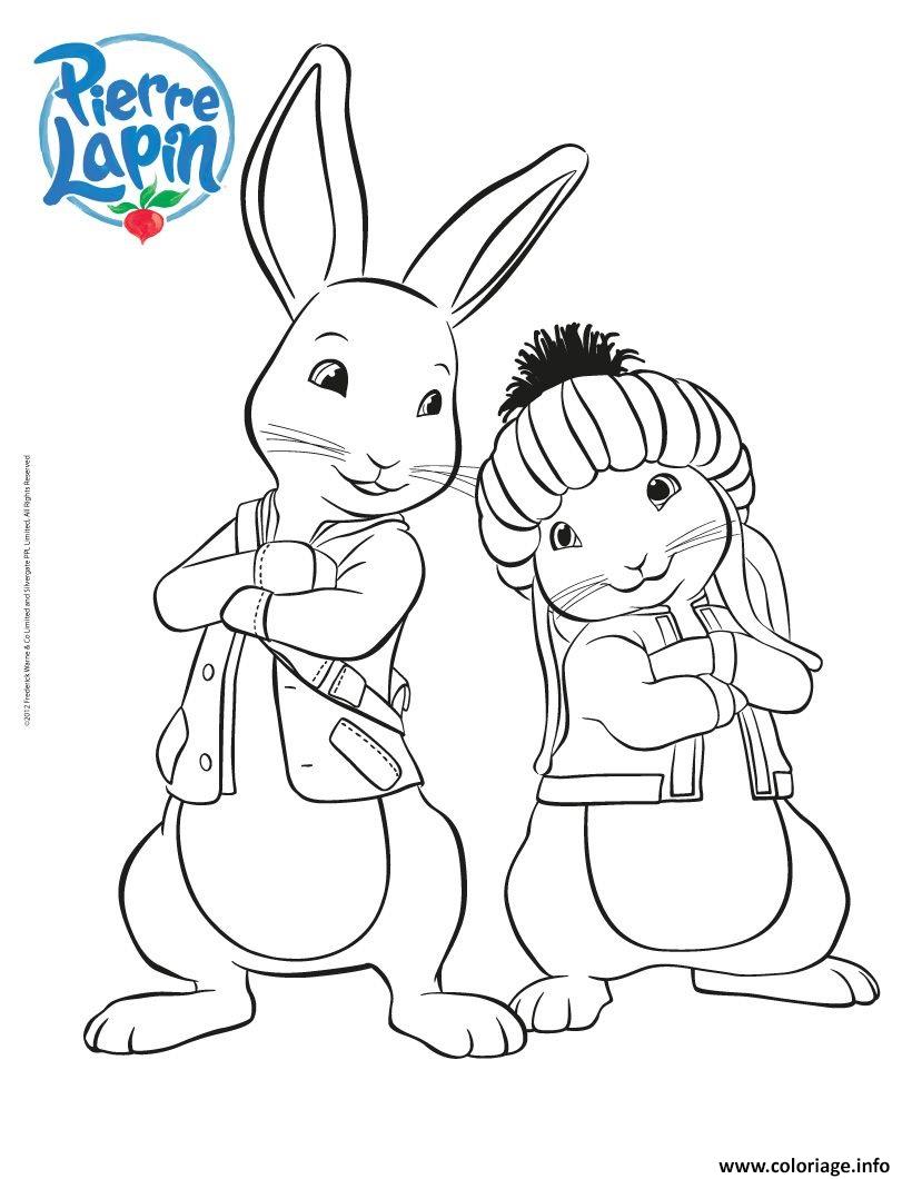 Dessin Peter Rabbit by Beatrix Potter Coloriage Gratuit à Imprimer