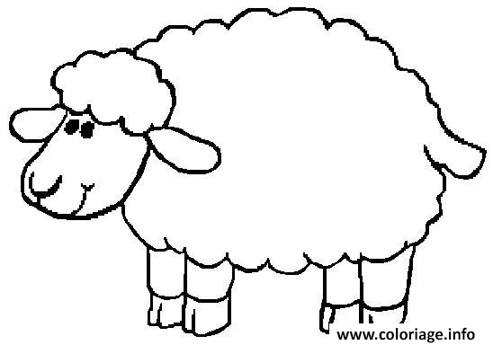 Dessin mouton animal de la ferme Coloriage Gratuit à Imprimer