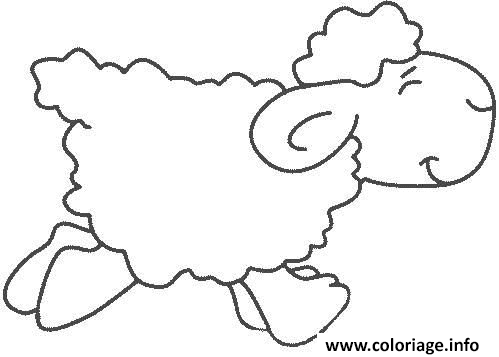 Dessin mouton qui marche Coloriage Gratuit à Imprimer