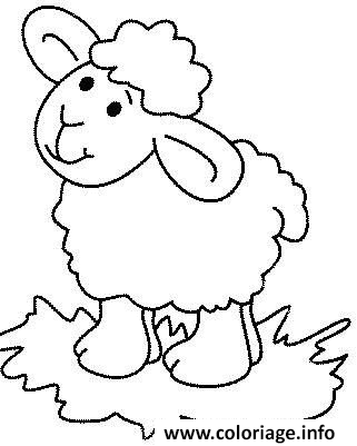 Dessin mouton pour enfants Coloriage Gratuit à Imprimer