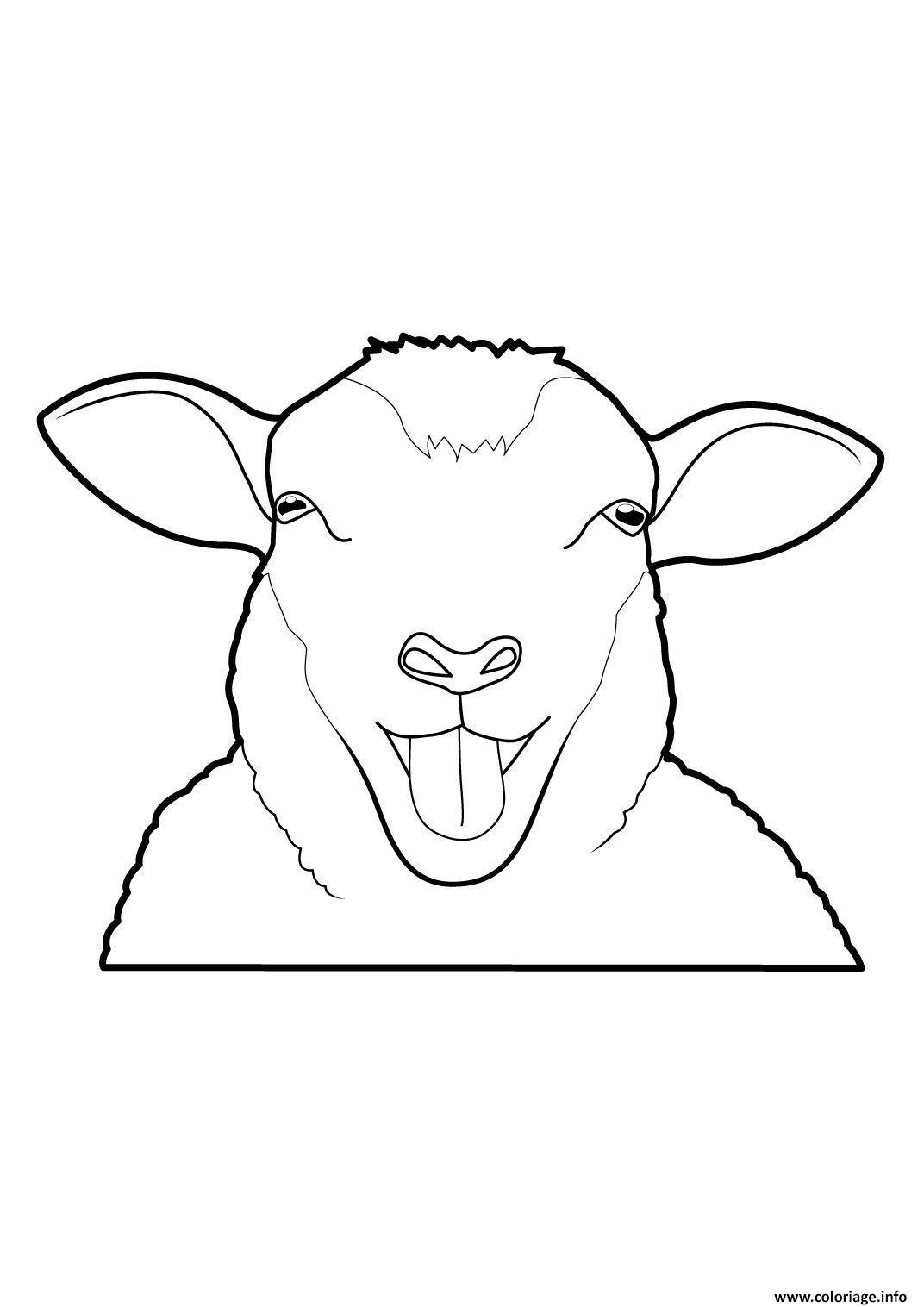 Dessin tete de mouton aid Coloriage Gratuit à Imprimer