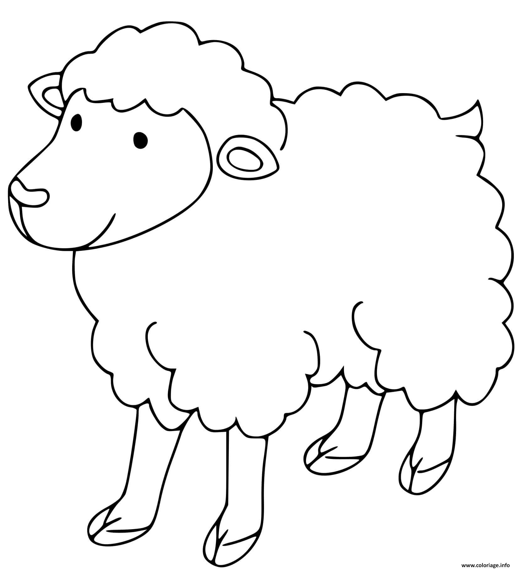 Coloriage Belier Mouton Maternelle Dessin Mouton A Imprimer