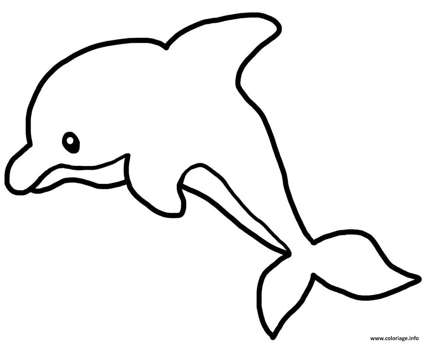 Dessin dauphin maternelle Coloriage Gratuit à Imprimer