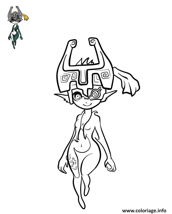 Dessin midna resident de twilight realm Coloriage Gratuit à Imprimer