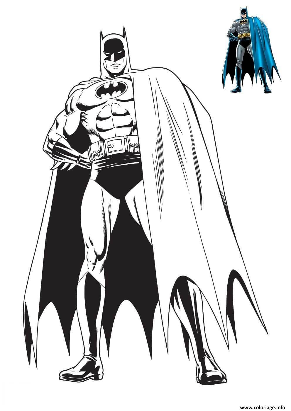 Coloriage Homme Chauve Souris De DC Comics Dessin Batman à imprimer