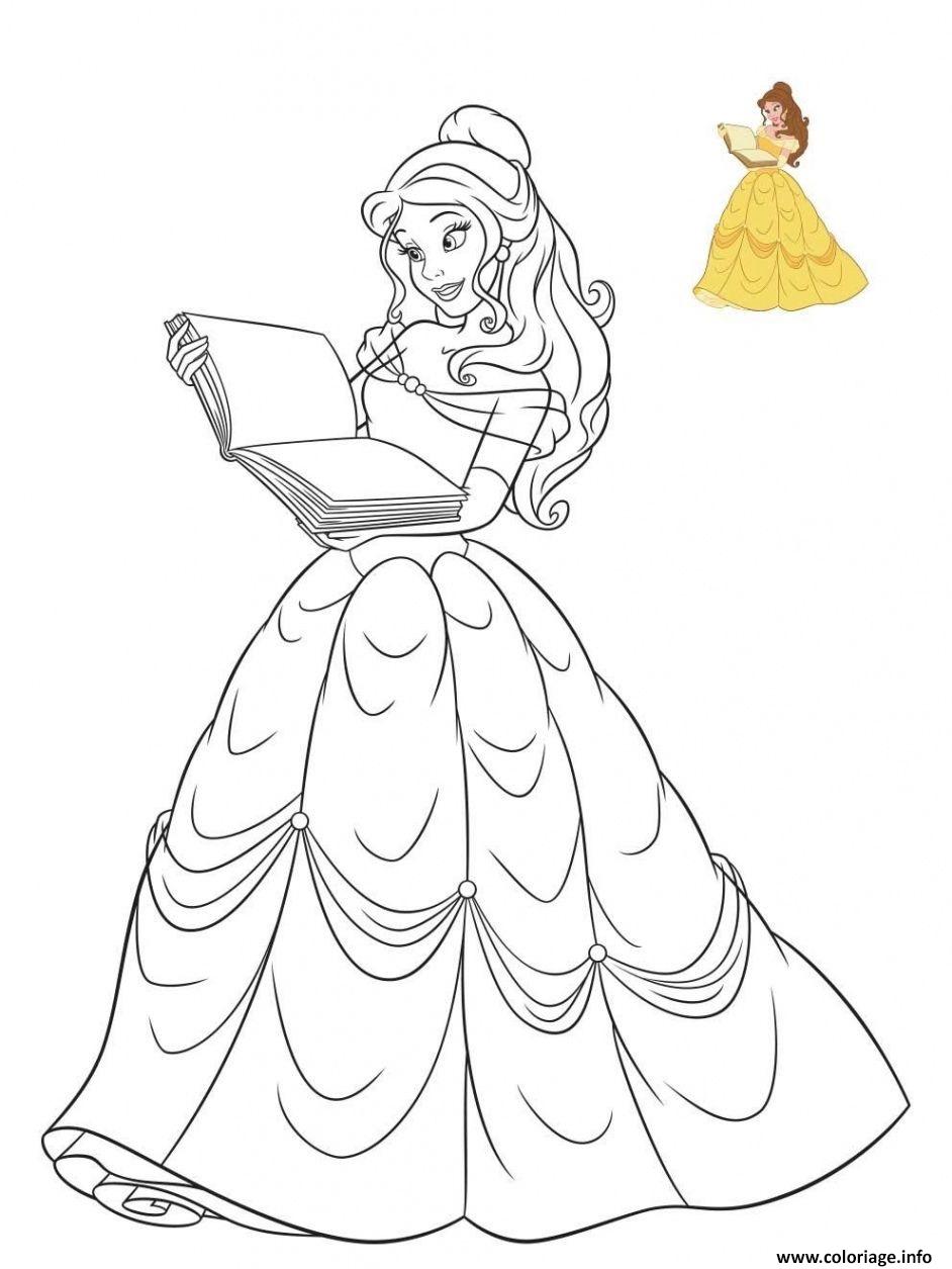 Coloriage Princesse Disney La Belle Dessin La Belle Et La Bete à imprimer