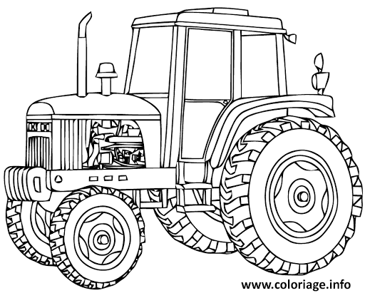 Coloriage tracteur massey ferguson  JeColorie.com
