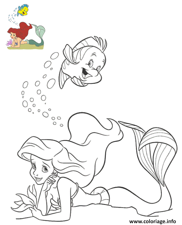 Dessin ariel disney dans le royaume atlantica Coloriage Gratuit à Imprimer