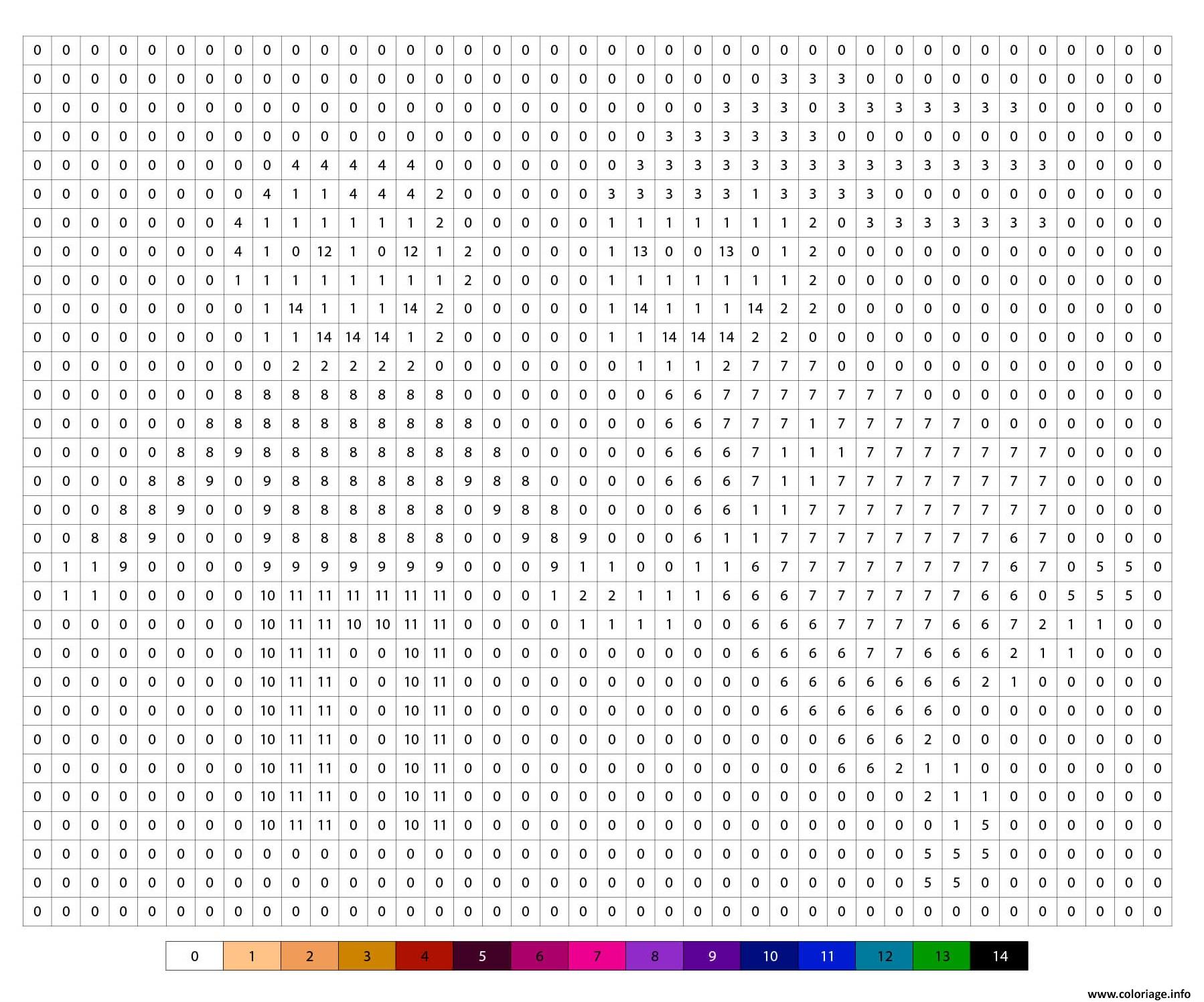 Dessin pixel couple Coloriage Gratuit à Imprimer