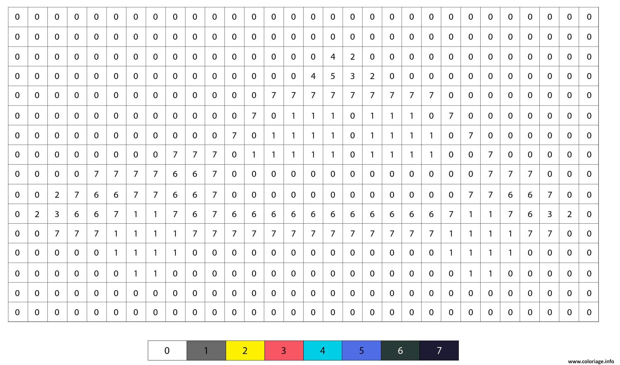 Dessin pixel voiture de police colorier par numero Coloriage Gratuit à Imprimer