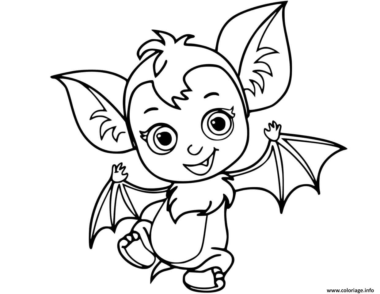 Dessin chauve souris veve vampirina Coloriage Gratuit à Imprimer