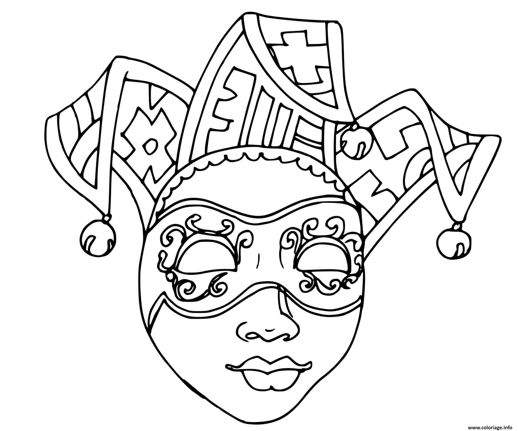 Dessin carnaval mardi gras Coloriage Gratuit à Imprimer