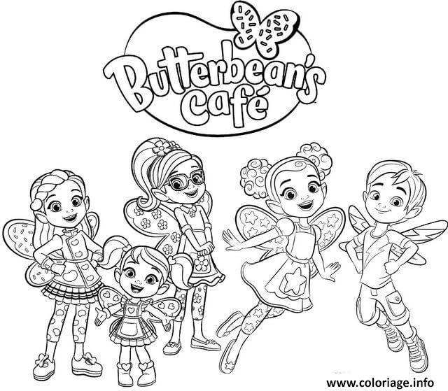 Coloriage Personnages De Butterbean Cafe Enchante Dessin à Imprimer