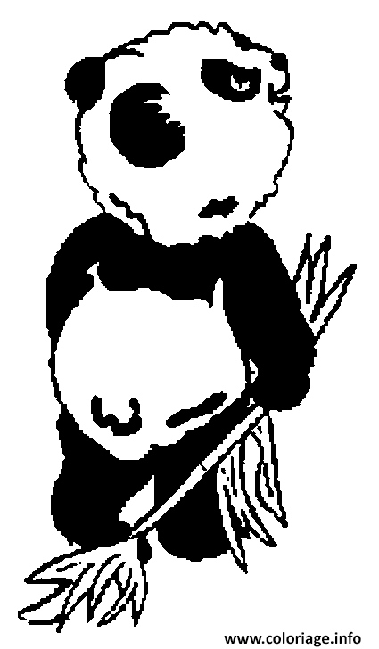 Dessin panda debout Coloriage Gratuit à Imprimer