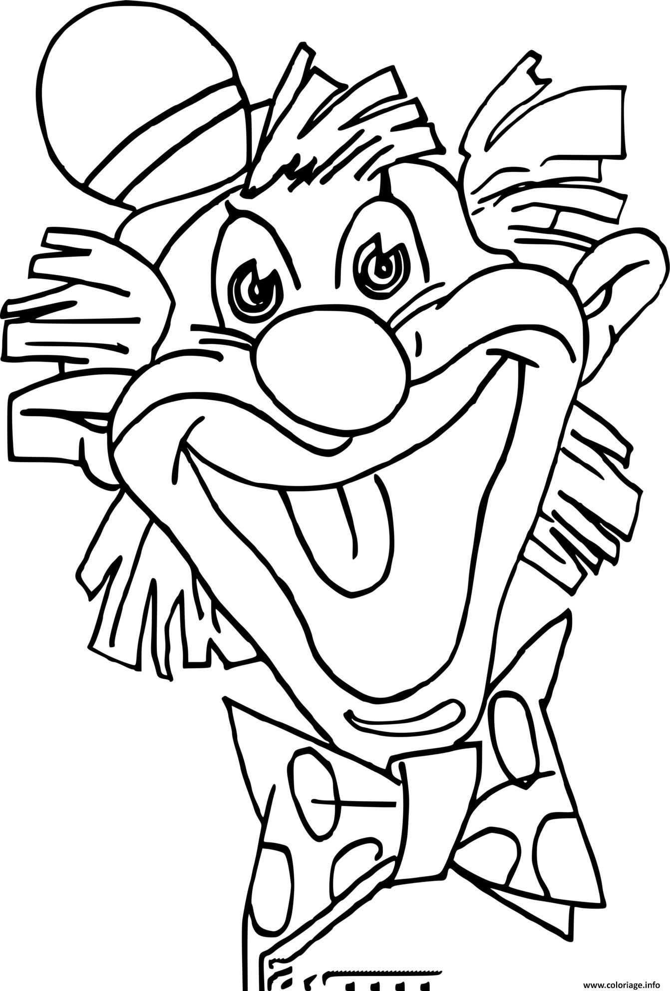 Coloriage Dessin A Colorier D Un Clown Dessin Clown à Imprimer