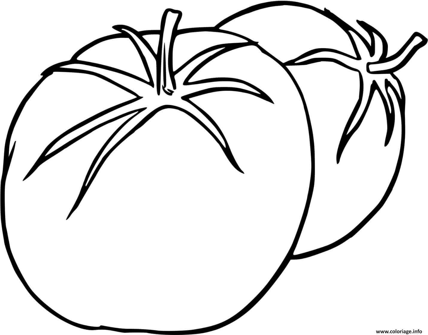 Dessin la tomate est un fruit Coloriage Gratuit à Imprimer