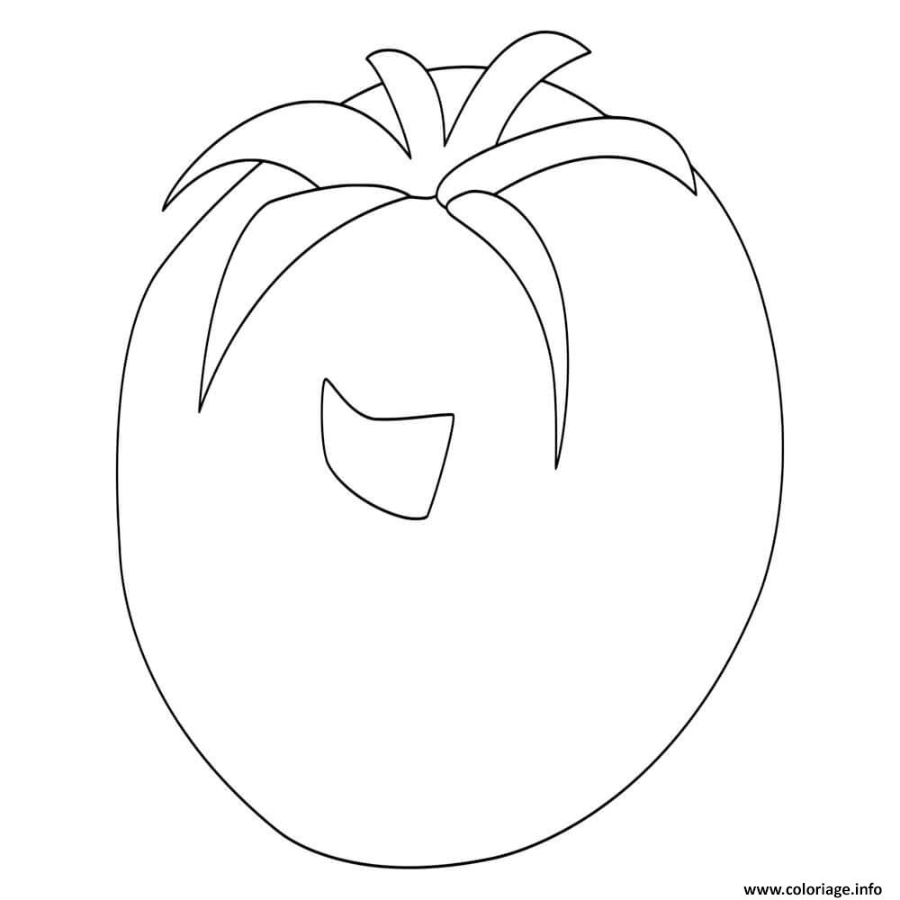 Dessin tomate riche en vitamine A B C Coloriage Gratuit à Imprimer