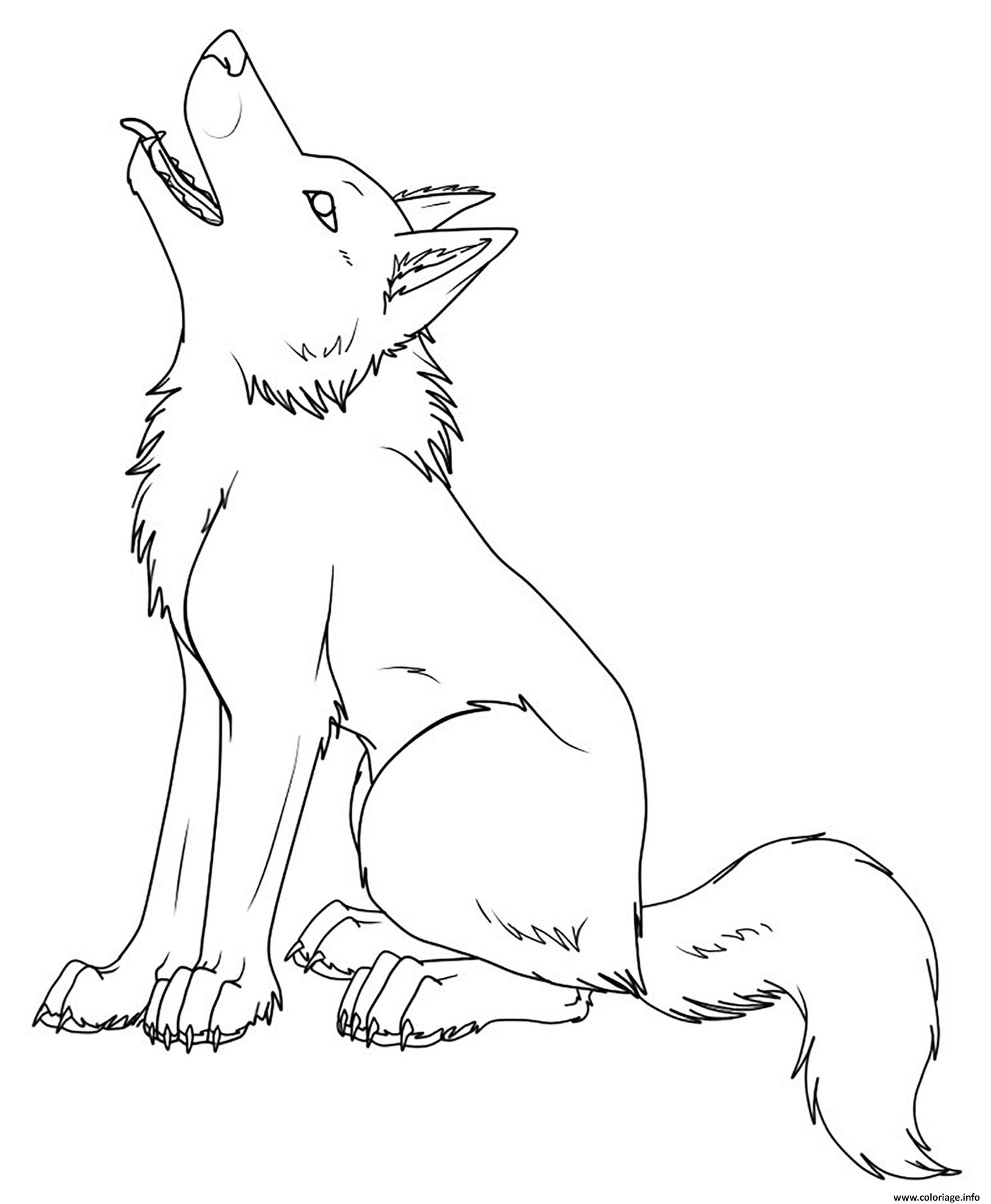 Coloriage Loup Arctique Enfant Dessin Loup A Imprimer