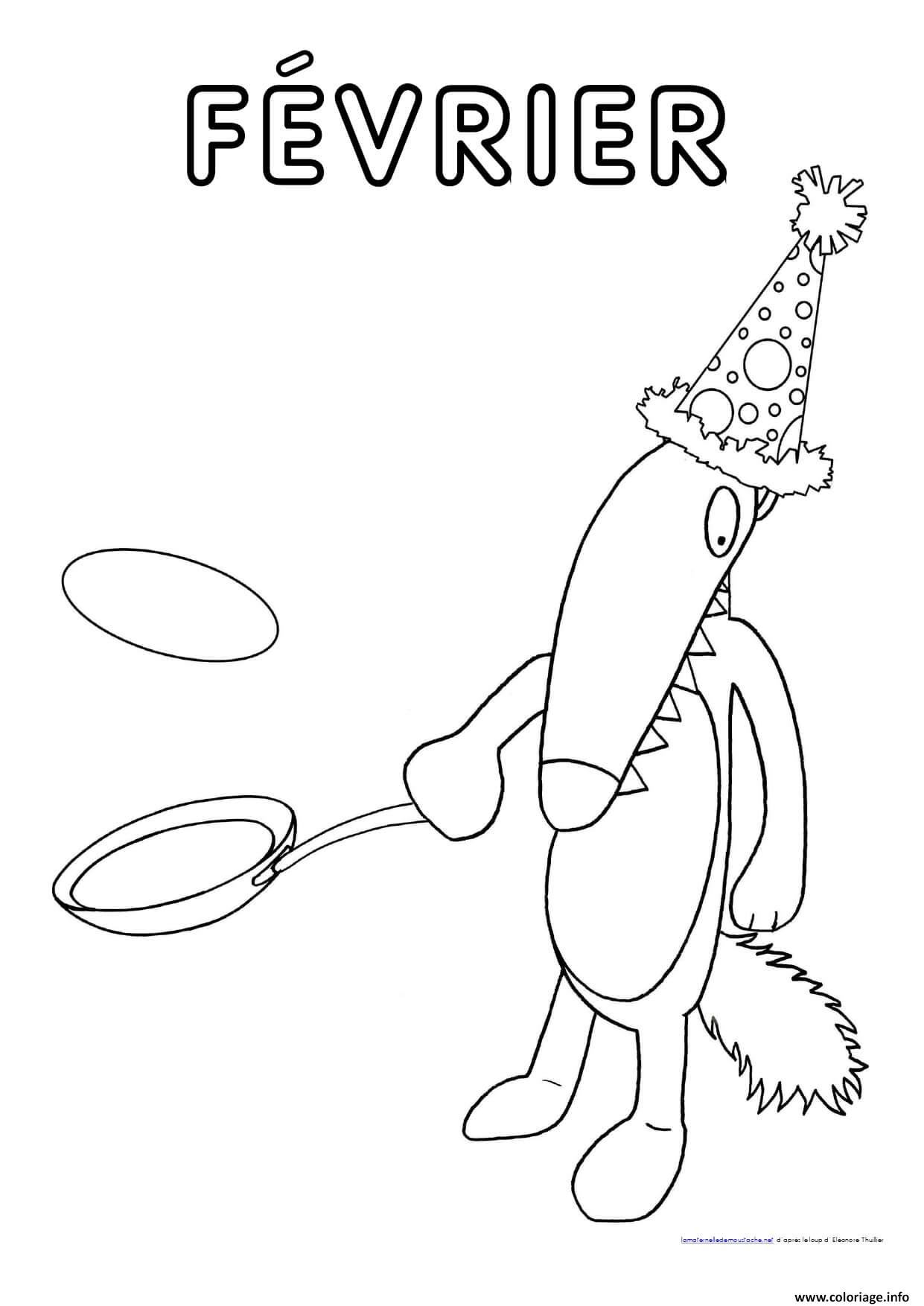 coloriage loup mois fevrier dessin auzou a imprimer d&#x00027;anniversaire pour enfants