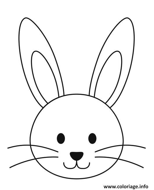 Dessin lapin facile paques maternelle Coloriage Gratuit à Imprimer