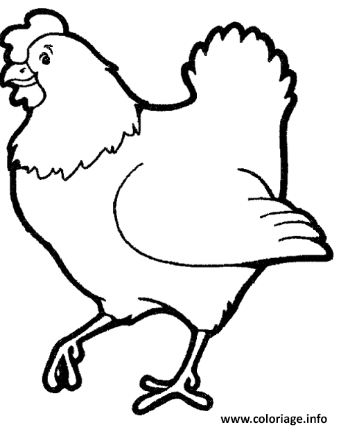 Coloriage Paques Dessin Poulet Dessin Poule A Imprimer