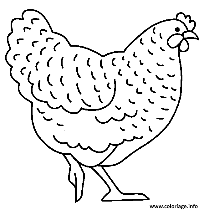 Dessin poule pour enfants Coloriage Gratuit à Imprimer