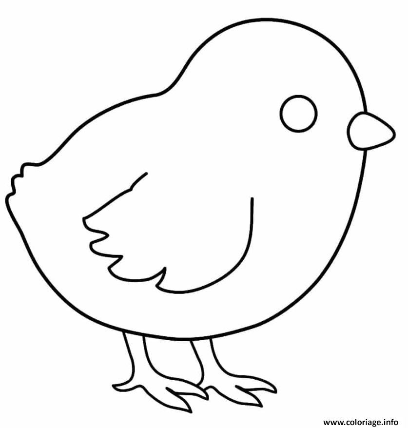 Dessin jeune poussin poule Coloriage Gratuit à Imprimer