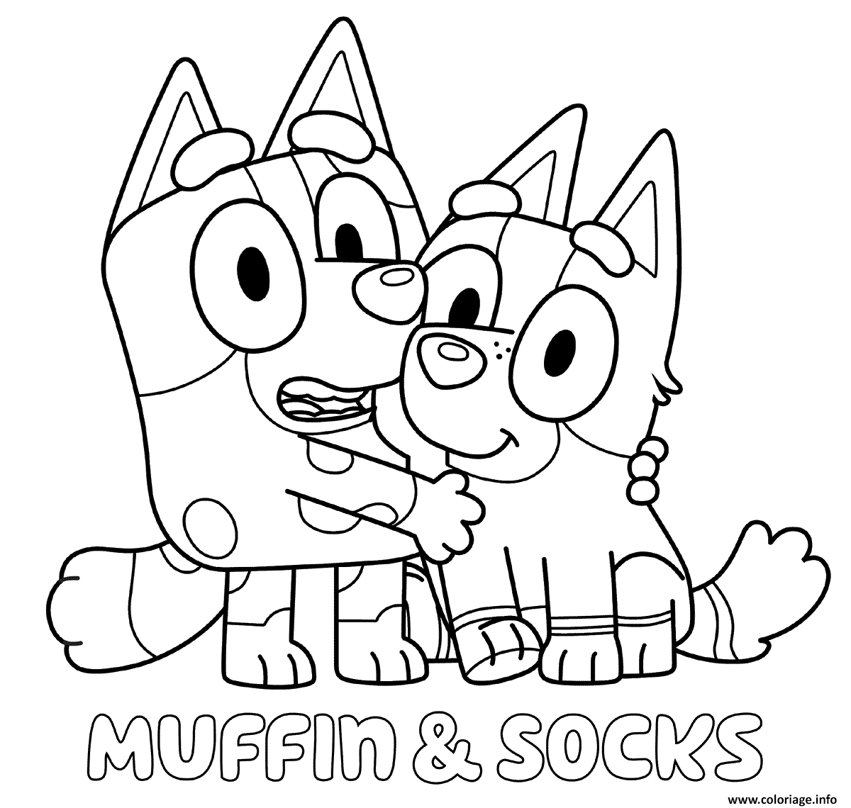 Dessin Muffin et Sockss Coloriage Gratuit à Imprimer