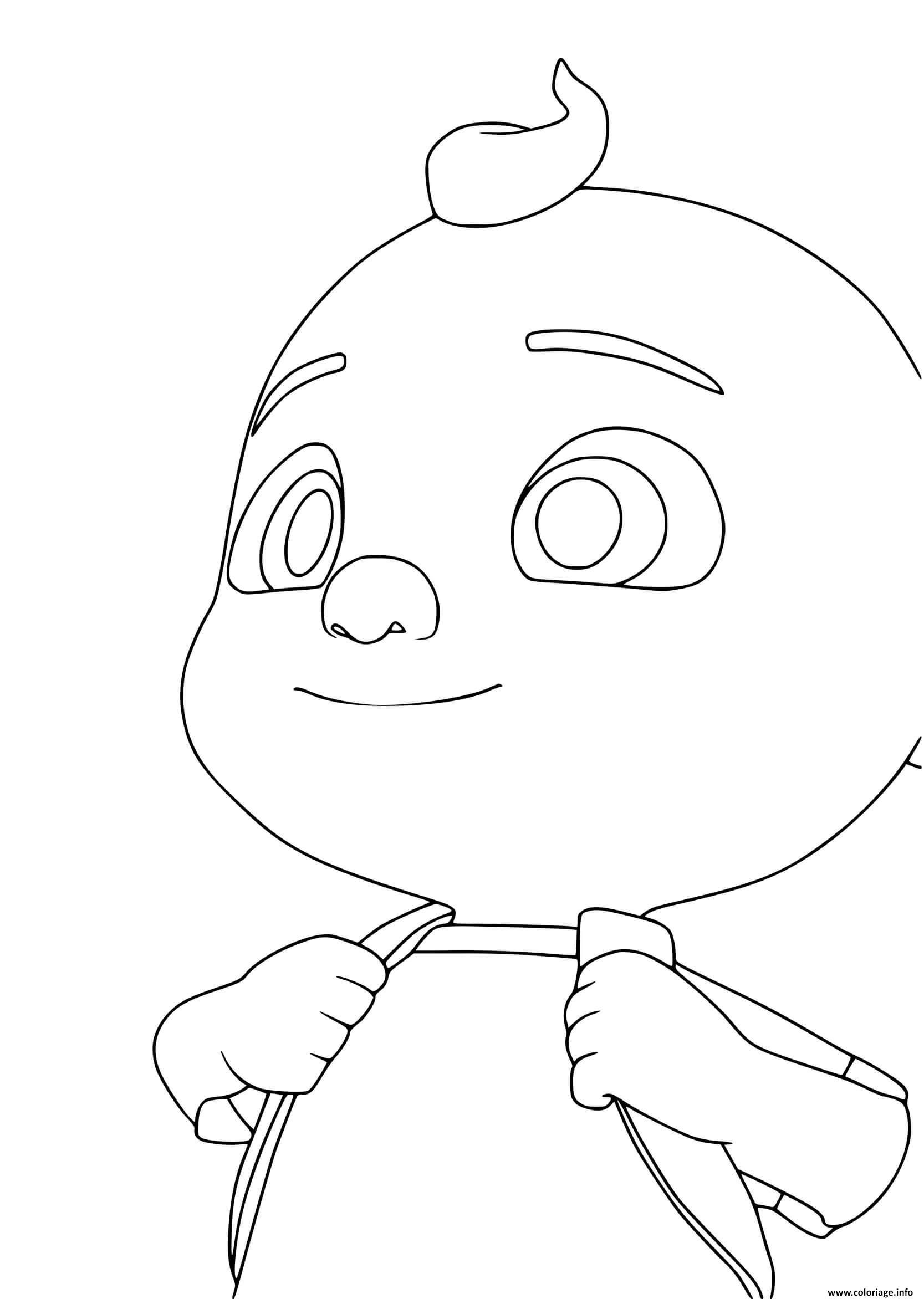 Dessin baby jay est pret pour laventure Coloriage Gratuit à Imprimer