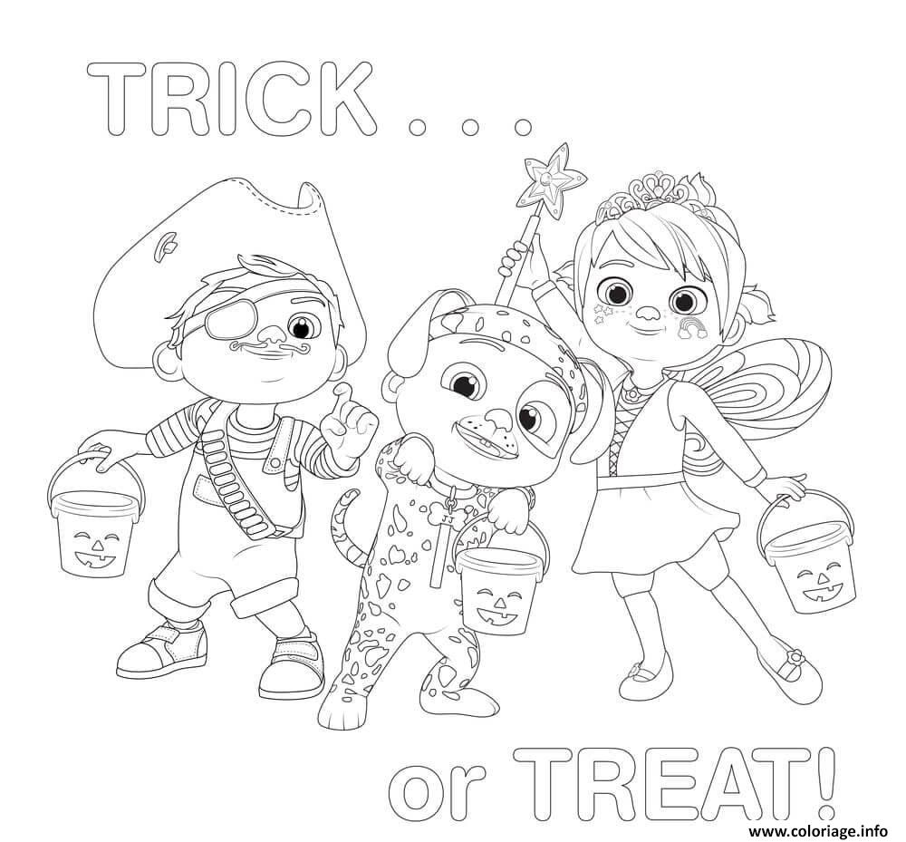 Coloriage Cocomelon Halloween Trick Or Treat Dessin Cocomelon à imprimer