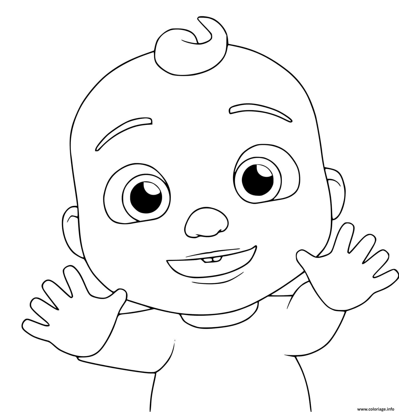 Coloriage JJ Jay Bebe Cocomelon Dessin Cocomelon Imprimer