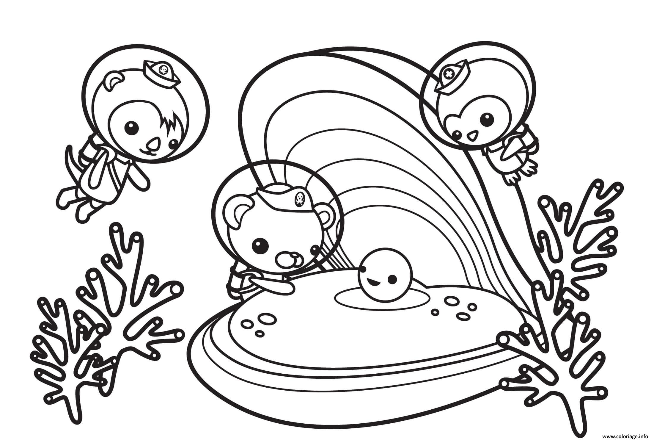 Dessin the octonauts find a happy pearl octonauts Coloriage Gratuit à Imprimer