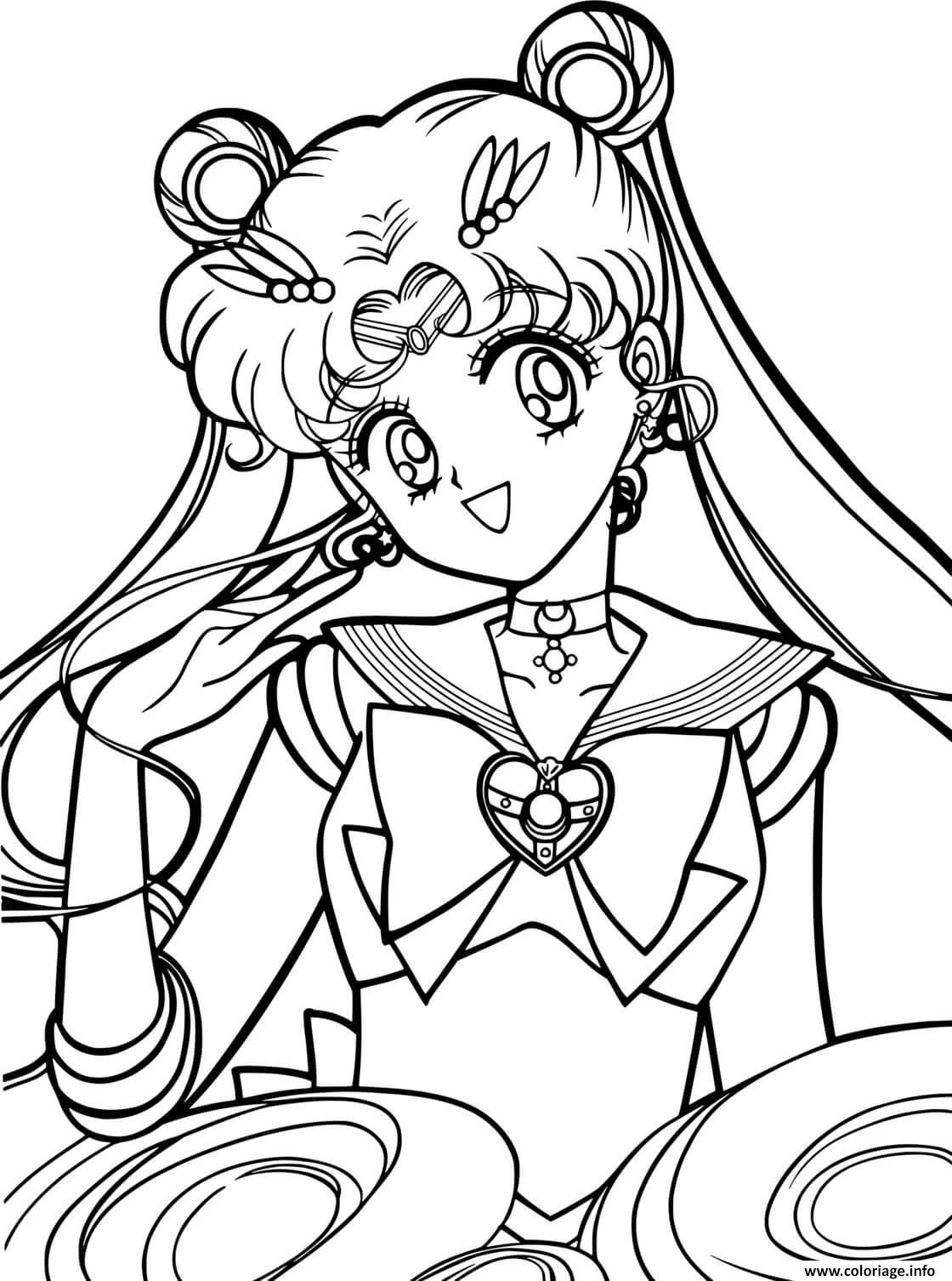 Dessin Sailor Moon Coloriage Gratuit à Imprimer