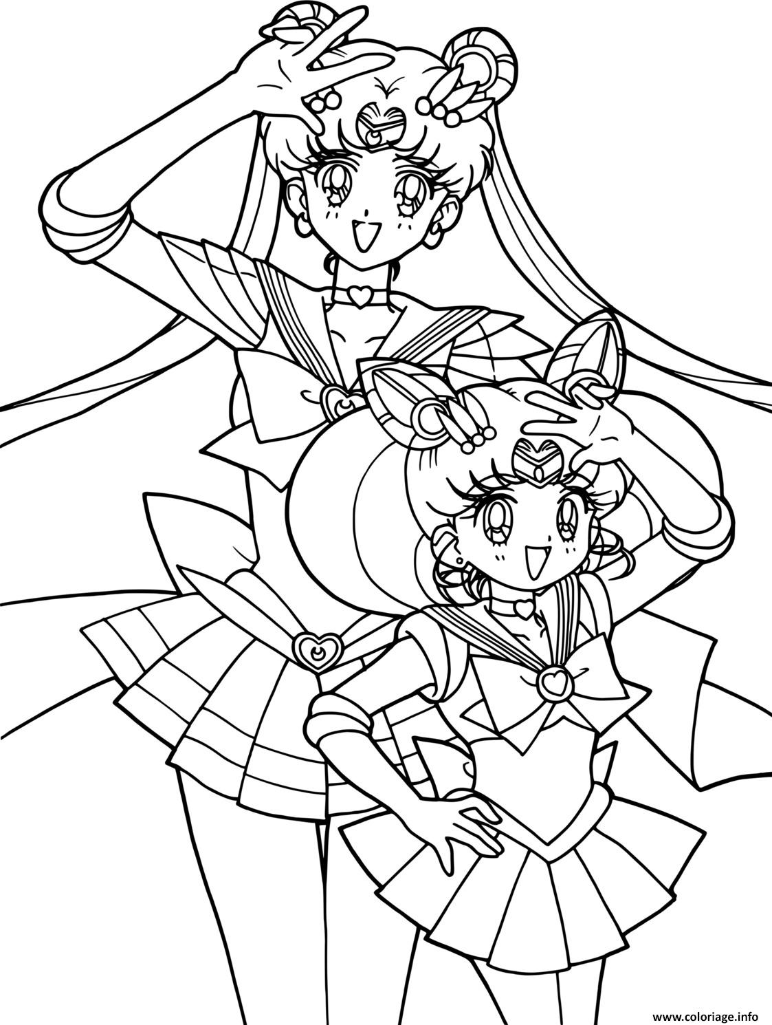 Dessin Sailor Moon Manga Coloriage Gratuit à Imprimer