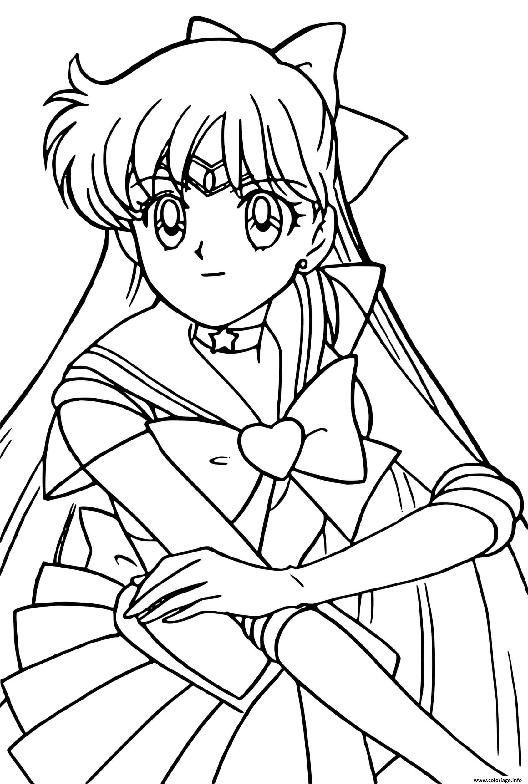Coloriage Sailor Moon Venus Dessin à Imprimer