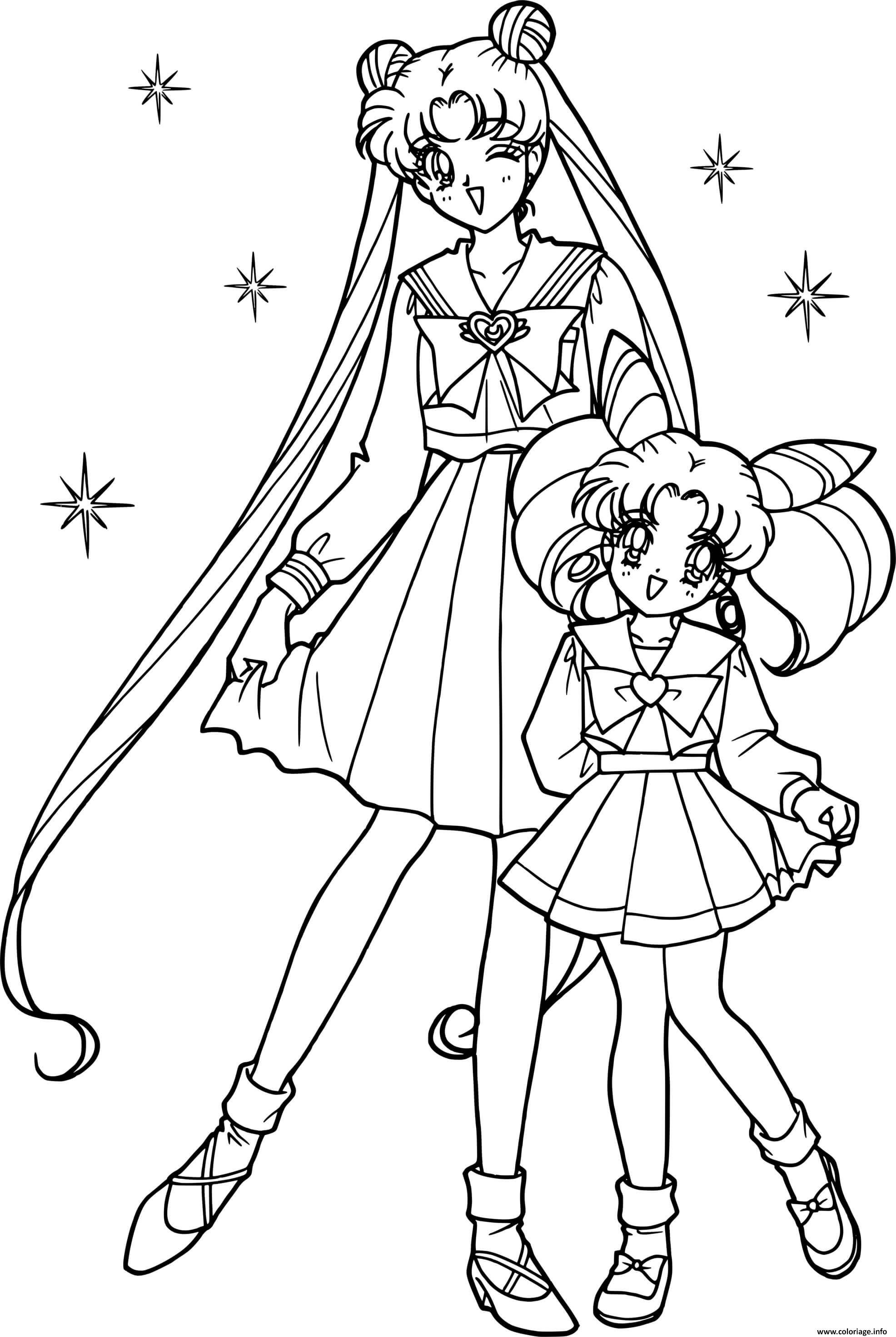 Dessin Sailor Moon  Coloriage Gratuit à Imprimer