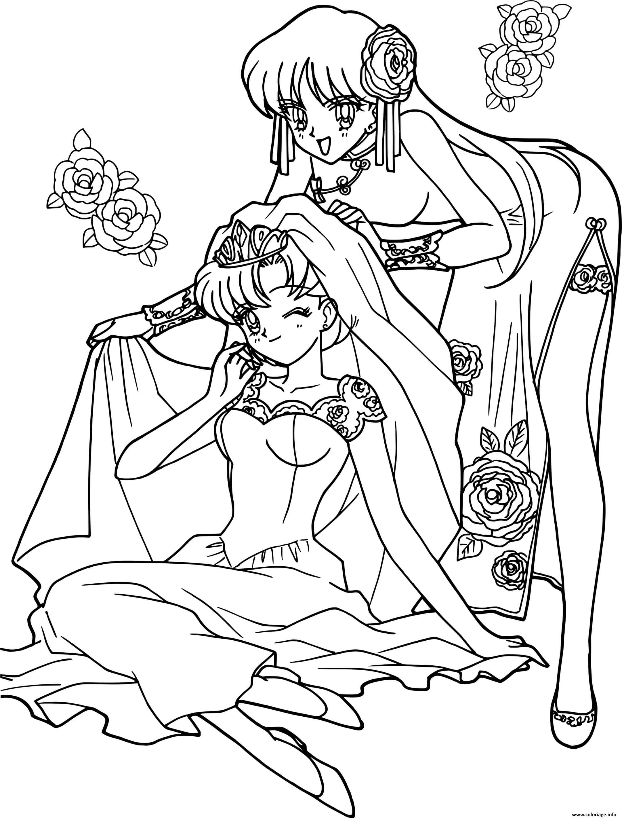 Dessin Sailor Moon Cute Dress Coloriage Gratuit à Imprimer