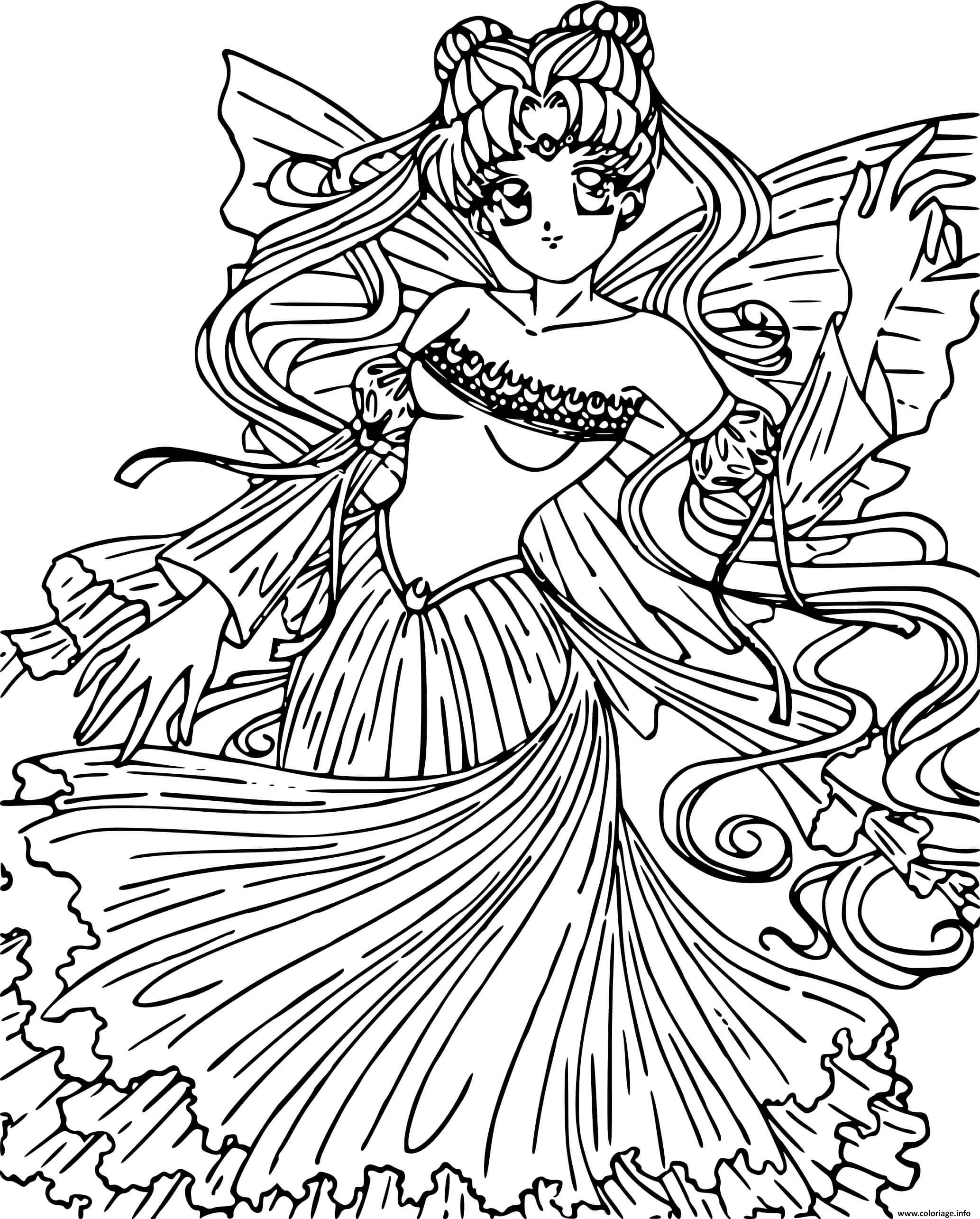Coloriage Sailor Moon Princess Dessin à Imprimer