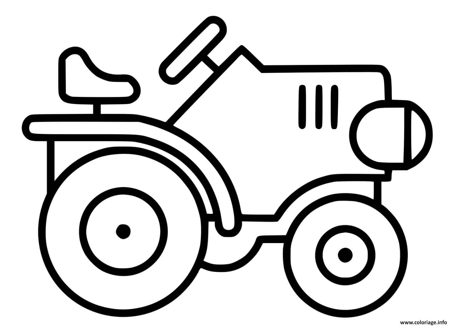 Coloriage Tracteur Facile Maternelle 2 Ans Dessin Facile à imprimer