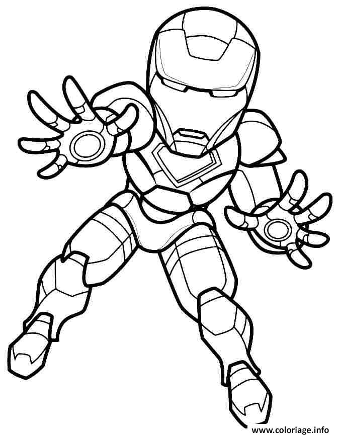 Dessin mini iron man Coloriage Gratuit à Imprimer