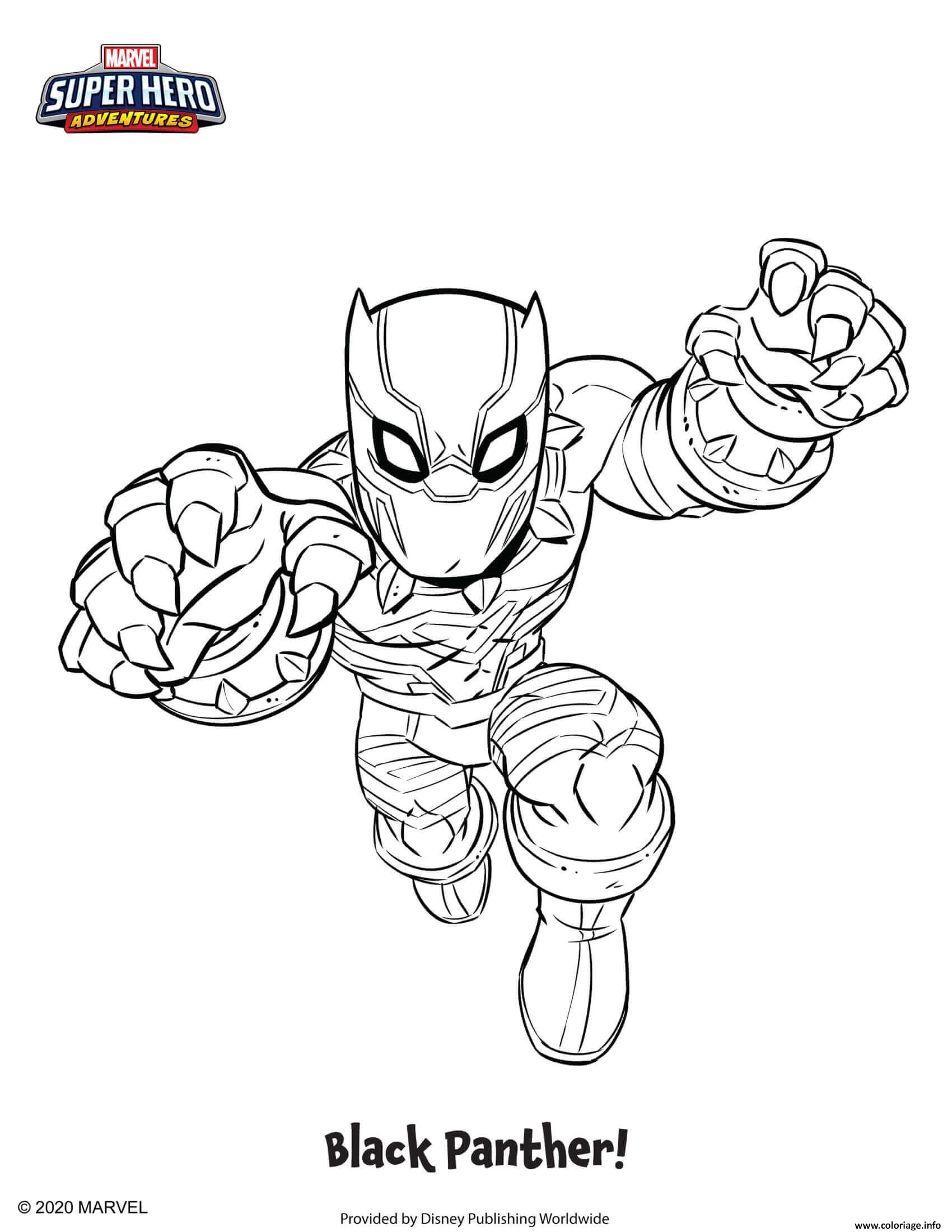 Coloriage Black Panther Marvel Super Heros 