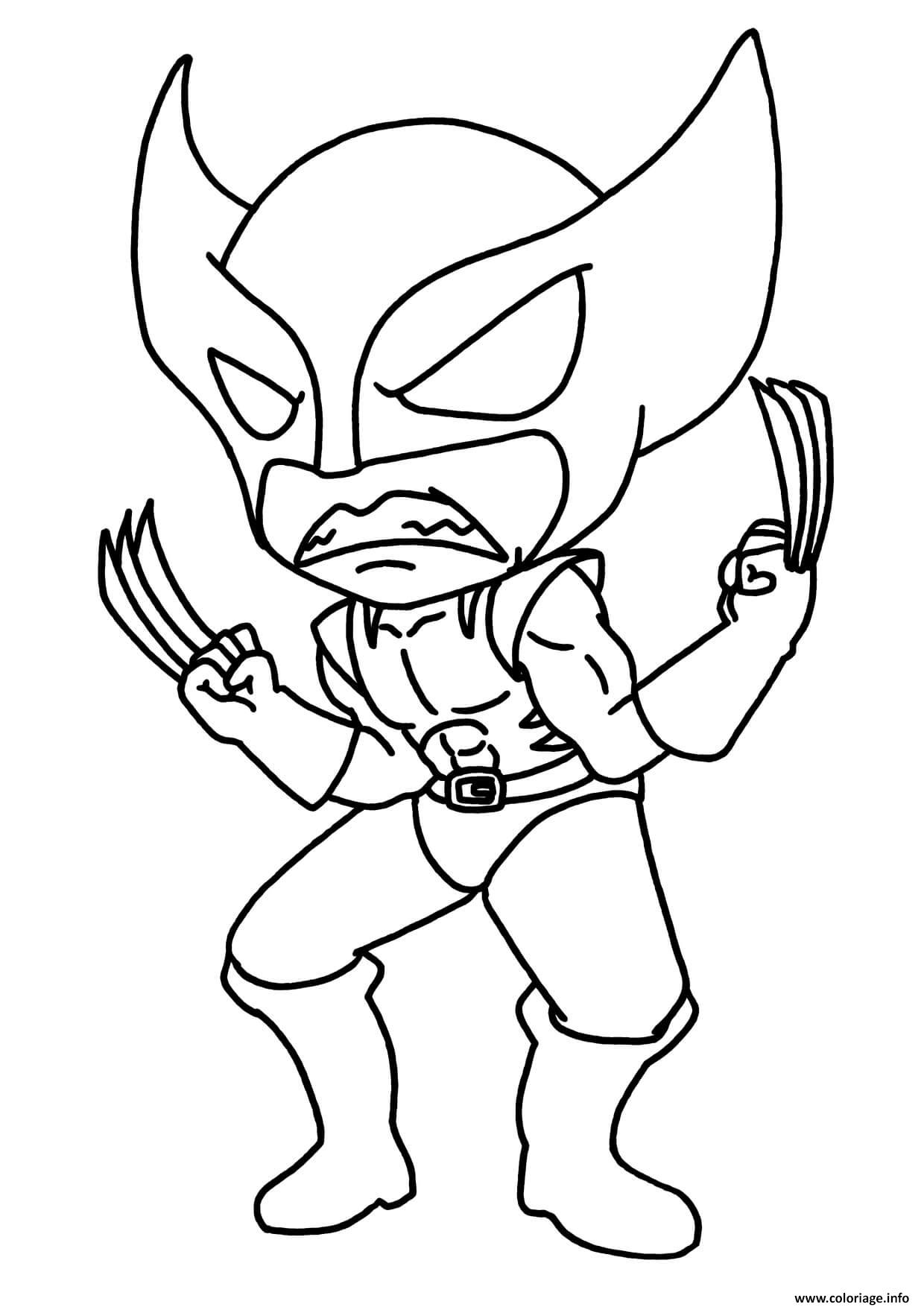 Coloriage Marvel Wolverine Dessin à Imprimer