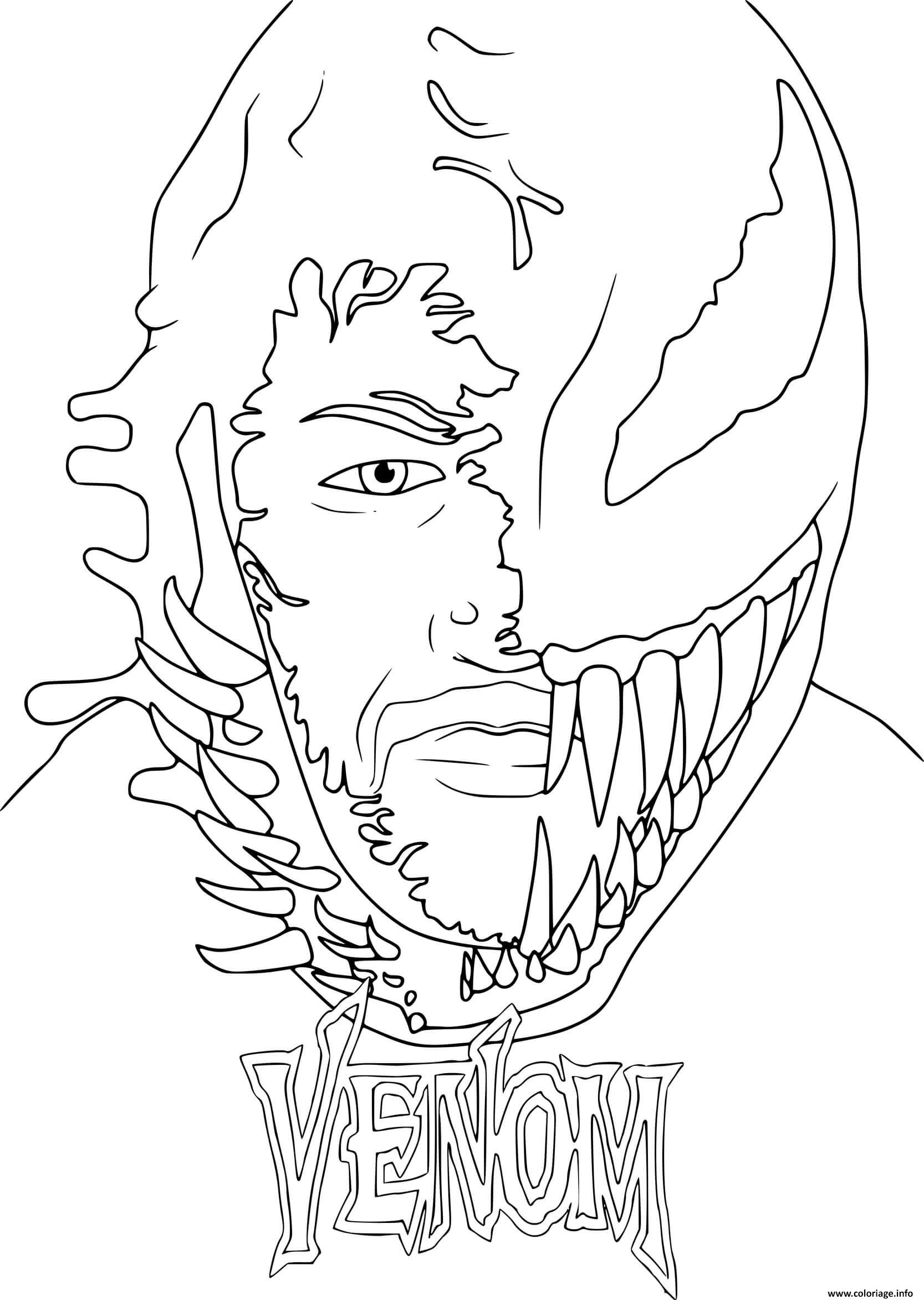 Coloriage Venom Marvel JeColorie
