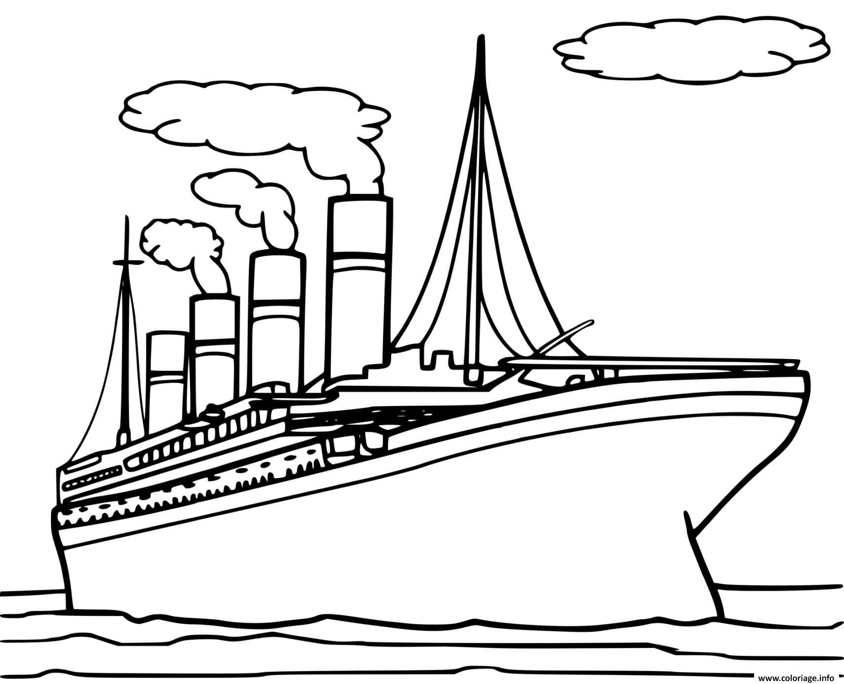 Dessin bateau titanic Coloriage Gratuit à Imprimer