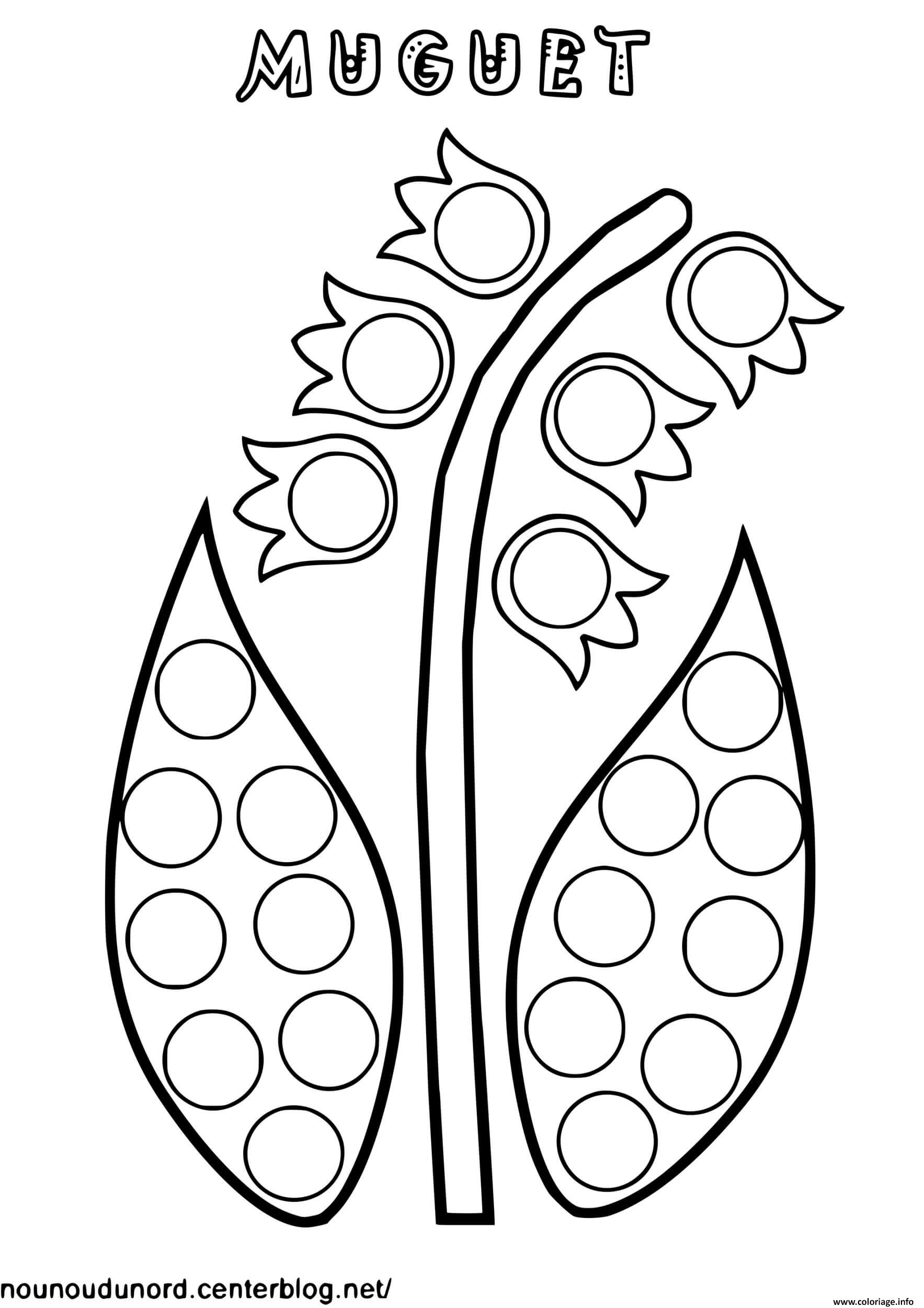 Dessin muguet le 1er mai Coloriage Gratuit à Imprimer