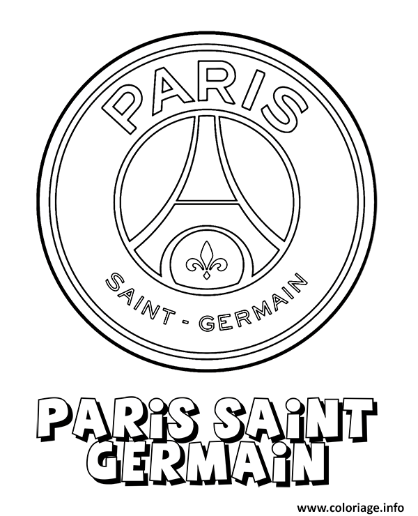 Coloriage Paris Saint Germain Logo Psg Football Dessin à Imprimer